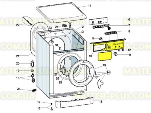 Панель управления (пласт.) стиральной машины Indesit C00272350 для стиральной машины
