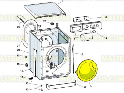 Дверцята Indesit C00272454 для пральної машини