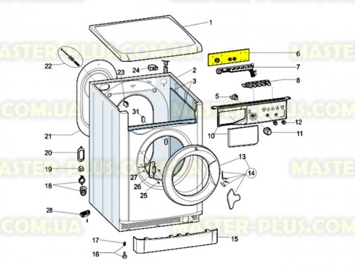 Модуль (плата) індикації Indesit C00283372 для пральної машини