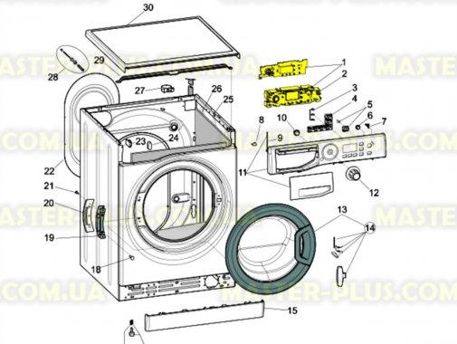 Модуль (плата індикації) Indesit C00286762 для пральної машини