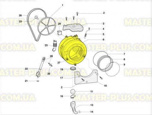 Бак в сборе с барабаном Indesit C00293409 для стиральной машины