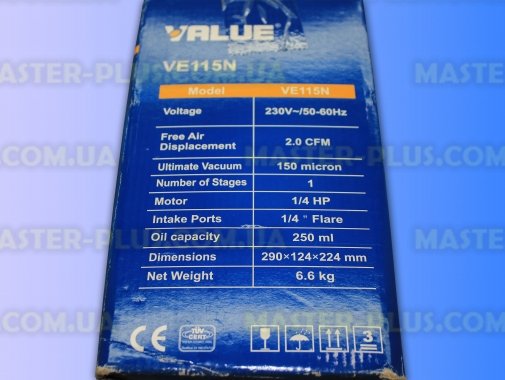 Вакуумный насос 51л/мин Value VE 115