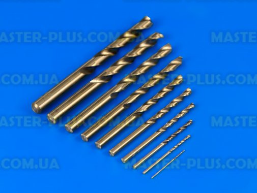 Набір свердел по металу HSS-Cobalt 1-10 мм 10 шт Yato YT-41603
