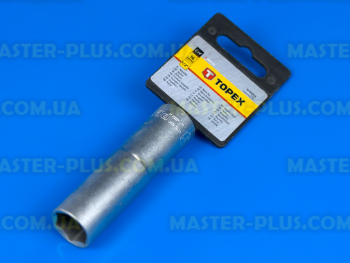 Головка торцевая 6-гранная 1/2" 16мм длинная TOPEX 38D755