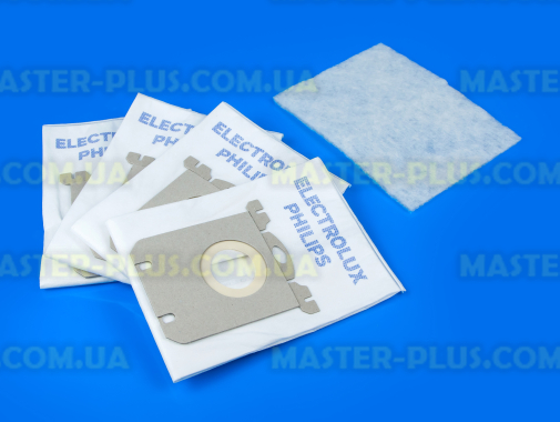 Набор мішків (4шт) мікроволокно ELMB01K S-BAG WORWO Phillips, Electrolux для пилососа