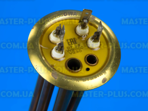 ТЕН Thermowatt типу Thermex 2.0 кВт мідь. з трубками під 2 термостата, латунний фланець для бойлера