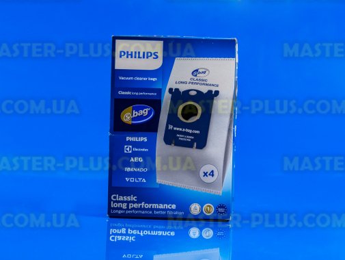 Набір мішків мікроволокно Philips FC8021 / 03 для серії S-BAG Classic Long Performance 883802103010 для пилососа