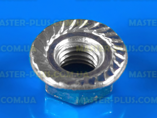 Гайка М5 с зубчатым фланцем (оцинкованная) DIN 6923