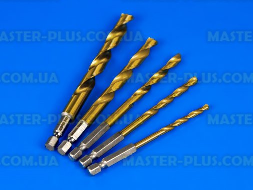 Набір свердел по металу HEX 1/4 &quot;4-10 мм 5 шт Yato YT-44700