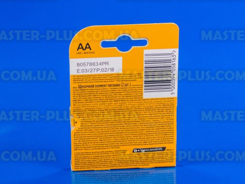 Батарейка Duracell AA (LR6) MN1500 Basic 2шт (5000394058163 / 81551267)