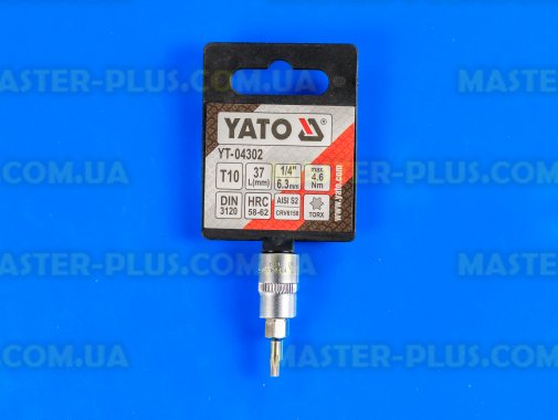 Головка торцевая 1/4" с насадкой Torx T10 Yato YT-04302