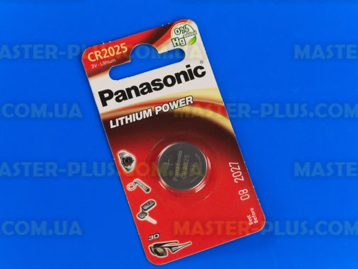 Батарейка Panasonic CR 2025 BLI 1шт Lithium (CR-2025EL/1B)
