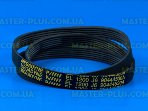 Ремінь 1200 J6 EL «Megadyne» чорний для пральної машини