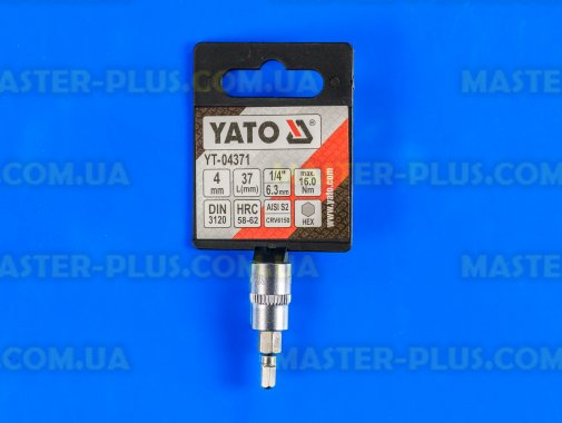 Головка торцевая 1/4&quot; с насадкой HEX 4мм Yato YT-04371