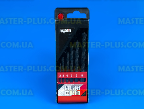 Набор сверл по металлу HSS 2-8 мм 6 шт Yato YT-4460