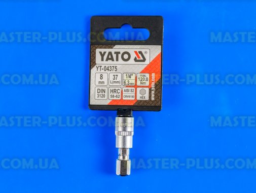 Головка торцевая 1/4&quot; с насадкой HEX 8мм Yato YT-04375