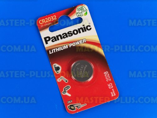 Батарейка Panasonic CR 2032 BLI 1шт Lithium (CR-2032EL/1B)