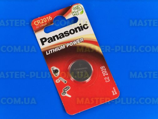 Батарейка Panasonic CR 2016 BLI 1шт Lithium (CR-2016EL/1B)