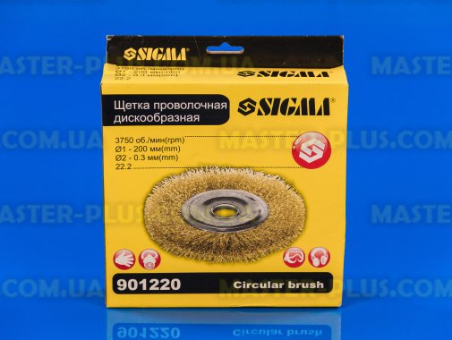 Щітка дротяна дискообразная 200мм для болгарки Sigma 9012201