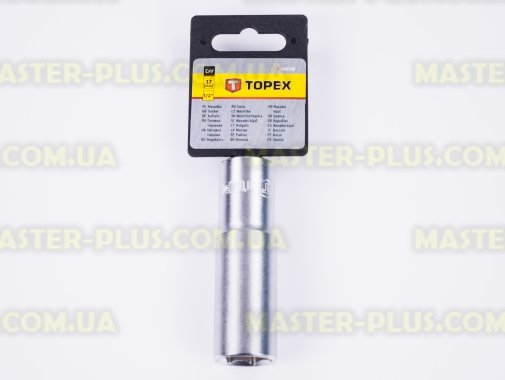 Головка торцевая 6-гранная 1/2" 17мм длинная TOPEX 38D756