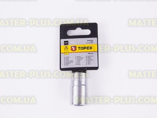 Головка торцевая 6-гранная 1/2" 16мм TOPEX 38D716