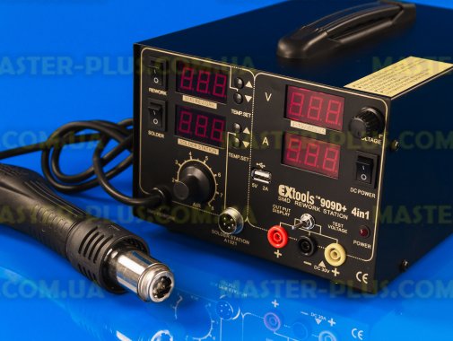 Паяльная станция с феном Extools (HandsKit) 909D 4в1 (паяльник+фен+тестер+USB)