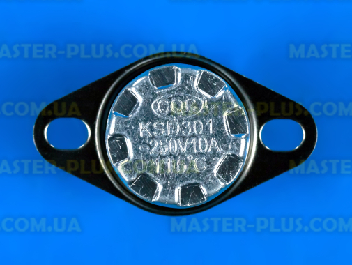 Термостат 115°C 250В 10А(клеми перпендикулярно пластині кріплення)