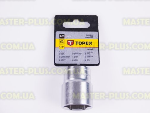 Головка торцевая 6-гранная 1/2" 24мм TOPEX 38D724
