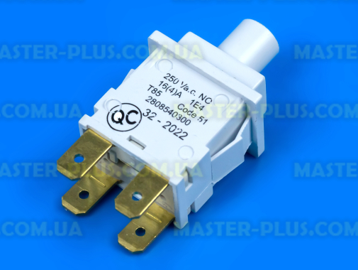 Кнопка мережева з світлодіодом Beko 2808540300 для пральної машини