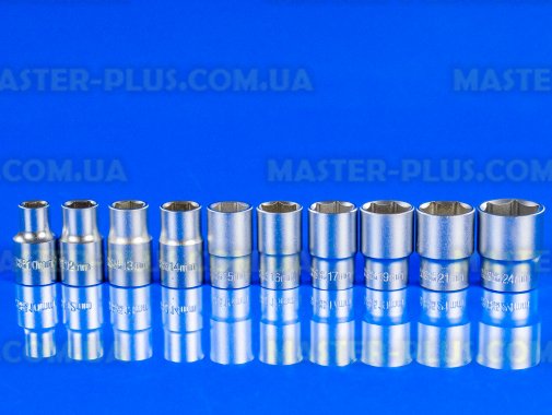 Набор торцевых головок 1/2&quot; 10-24мм, 11шт TOPEX 38D652