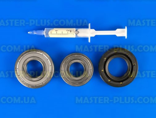 Комплект подшипников SKF и сальник для стиральной машины Indesit (203 + 204 + 25*47*10 + Смазка) для стиральной машины