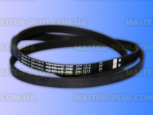 Ремінь 1 212 H6 EL «Optibelt» чорний для пральної машини