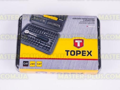 Набор бит с трещоткой и воротком 101шт TOPEX 39D359