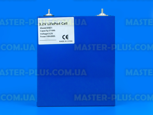 LiFePO4 акумуляторні комірки Eve MB31 314Ah 3,2 В, 8000 циклів (клас A)
