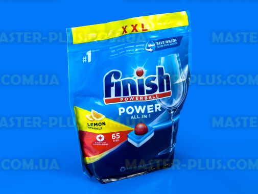Капсули для посудомийної машини Finish POWER ALL IN 1 Lemon SPARKLE, 65шт.