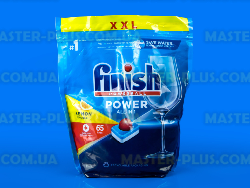 Капсули для посудомийної машини Finish POWER ALL IN 1 Lemon SPARKLE, 65шт.