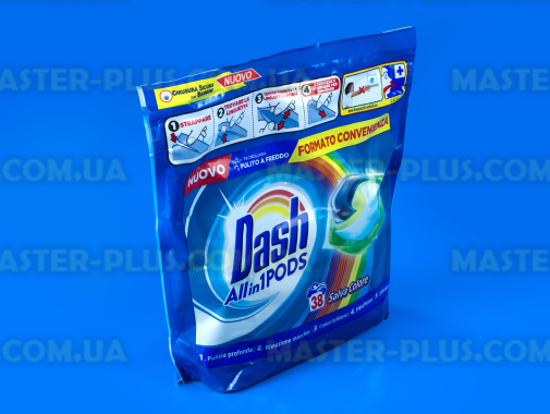 Капсули гелеві для прання універсальні Dash Salva Color 3 в 1, 38шт
