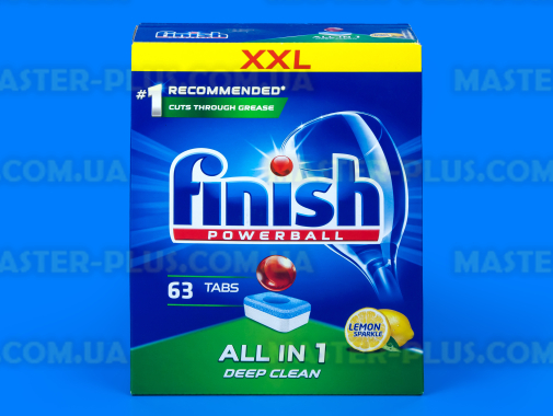 Таблетки для посудомийних машин Finish Powerball All in 1 Lemon, 63 шт