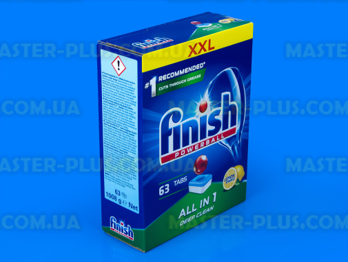 Таблетки для посудомийних машин Finish Powerball All in 1 Lemon, 63 шт