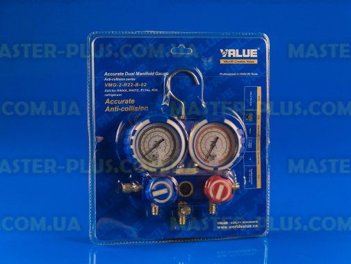 Манометрический коллектор двухвентильный VALUE VMG-2-R22-B-02