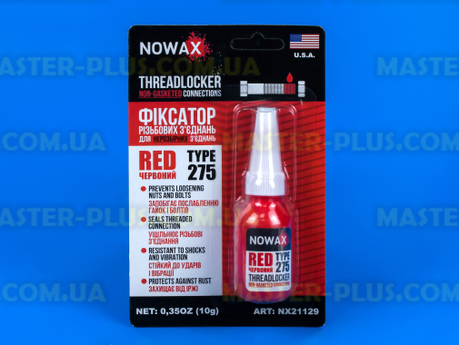Червоний фіксатор різьби NOWAX Threadlocker 10 гр