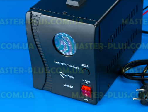 ДБЖ з правильною синусоїдою Ritar SK-500VA LED, 300W 12V, під зовнішню АКБ