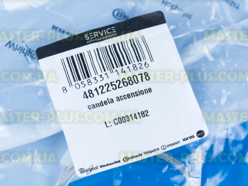 Свічка запалювання Whirlpool 481225268078 для плити та духовки