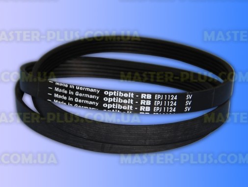 Ремень черный «Optibelt» 1124 J5 EL для стиральной машины