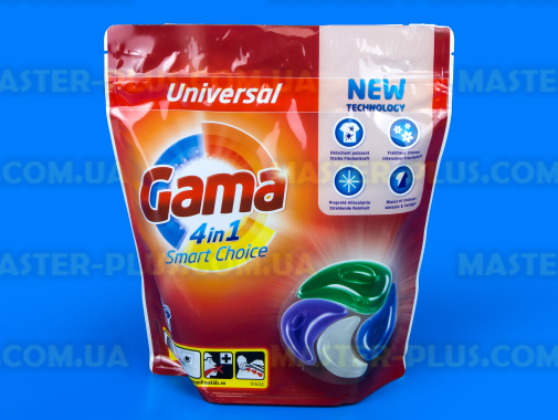Капсули для прання Gama 4 in 1 Universal 18 шт