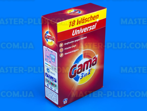 Пральний порошок Gama 3в1 Універсальний Вага: 1.17 кг