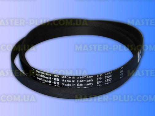 Ремінь 1250 H7 EL «Optibelt» чорний для пральної машини