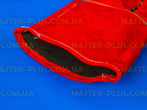 Перчатки сварщика (краги) красные с флисовой подкладкой