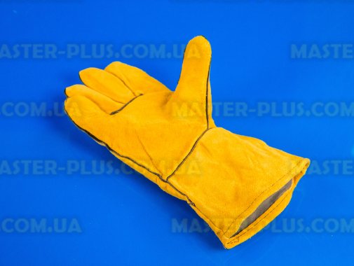 Рукавички зварювальника (краги) жовті з флісовою підкладкою