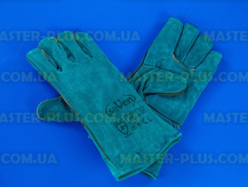 Перчатки сварщика (краги) зеленные с флисовой подкладкой